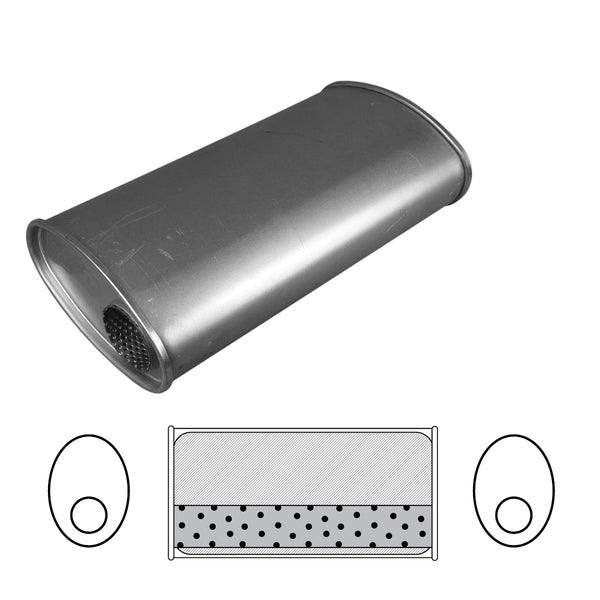 10" x 4" Oval, 10" Long, 2 1/2" Offset/Offset INLINE, Megaflow | Australian Tow Spares