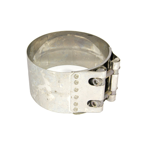 5" Truck Clamp Stepped Strap Clamp - Flex 132mm to Pipe 127mm - Stainless | Australian Tow Spares