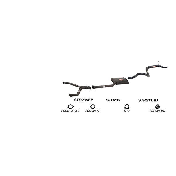 Redback Performance Exhaust System for Ford Falcon (01/1991 - 09/2002), Fairmont (01/1991 - 09/2002), Ford Falcon (09/1998 - 09/2002), Ford Falcon (09/1998 - 09/2002) | Australian Tow Spares