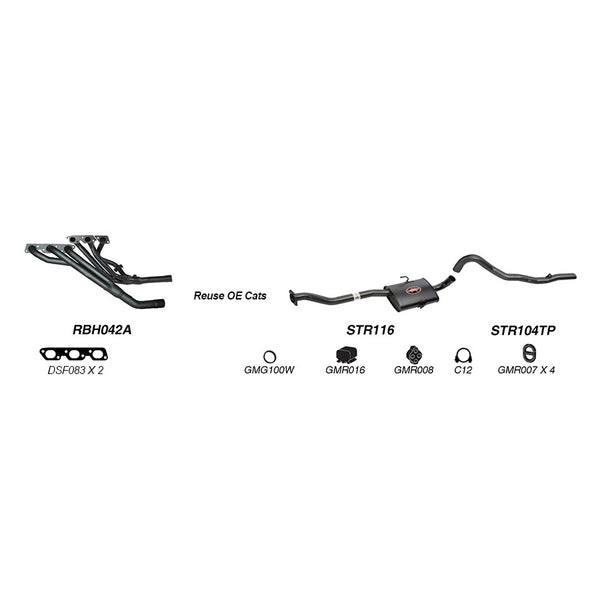 Redback Performance Exhaust System for Holden Commodore (04/1995 - 08/1997), Calais (04/1995 - 08/1997) | Australian Tow Spares