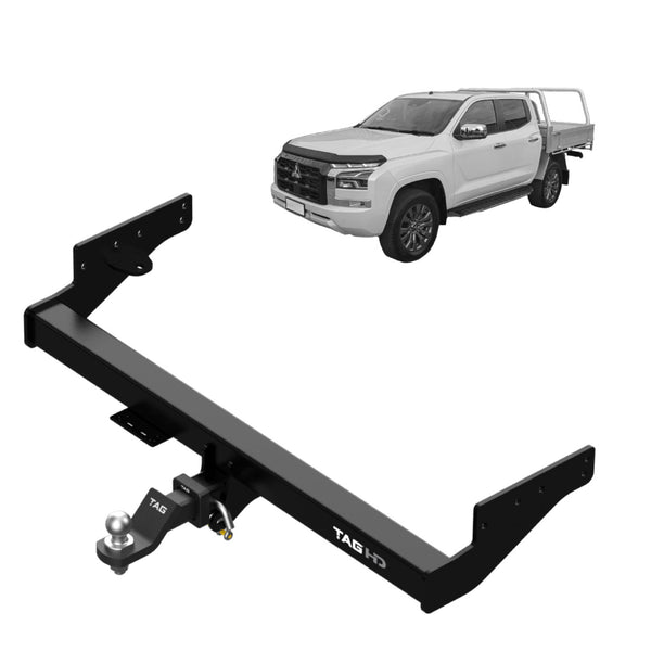 Tag Heavy Duty Towbar & Direct Fit Wiring for Mitsubishi Triton MV Without Rear Bumper Step (2024 - On) | Australian Tow Spares