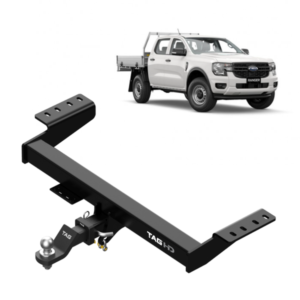TAG Heavy Duty Towbar & Direct Fit Wiring for Next-Gen Ford Ranger (06/2022 - 12/2024), Volkswagen Amarok (12/2022 - on) - Cab Chassis Models | Australian Tow Spares