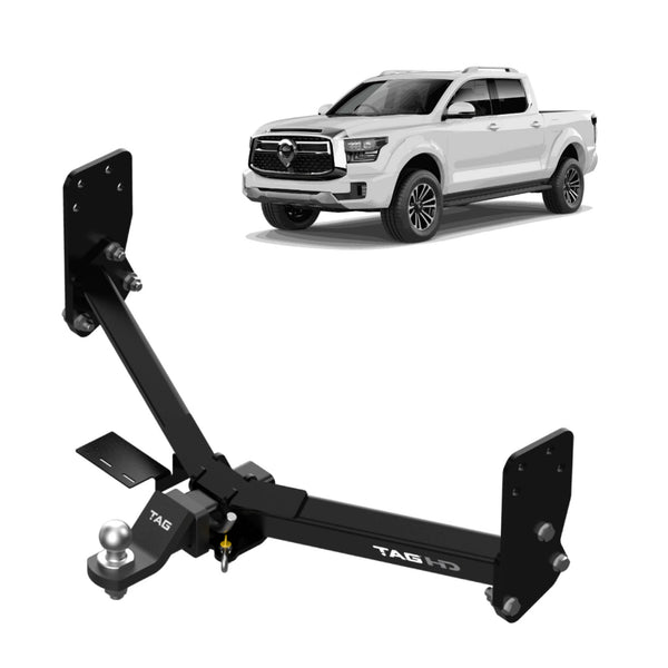 TAG Heavy Duty Towbar & Direct Fit Wiring For GWM Cannon Alpha Styleside Ute Diesel and HEV (04/2024 - On), Tow mode: Yes | Australian Tow Spares