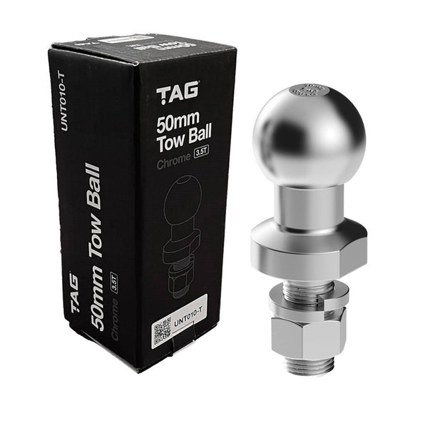 TAG Chrome Tow Ball - 50mm, 3.5 tonne | Australian Tow Spares