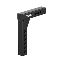 TAG Adjustable Heavy Duty Tow Ball Mount 90° Face, 50mm Square Hitch - 310mm Drop, 335mm Rise