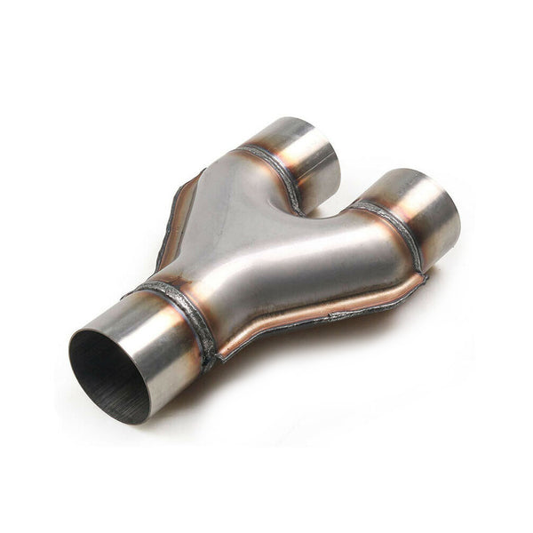 Y-PIPE SINGLE 3" Inlet (76MM) IN TWIN 3" (76MM) Outlet 409 Stainless Steel | Australian Tow Spares