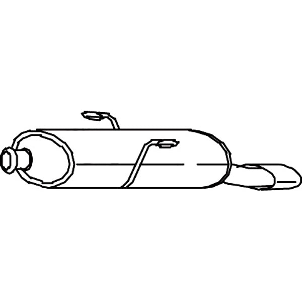 Muffler for Peugeot 206 Hatchback 2A/C NFZ (TU5HP) (10/1999 - 09/2004) - With Chrome Tip