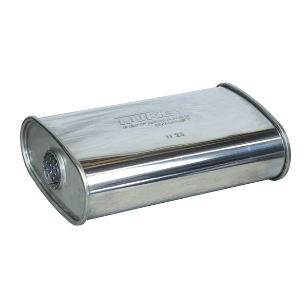 2" 8"x4" 14" Long O/C Chambered Lukey Muffler 430  Stainless Steel | Australian Tow Spares