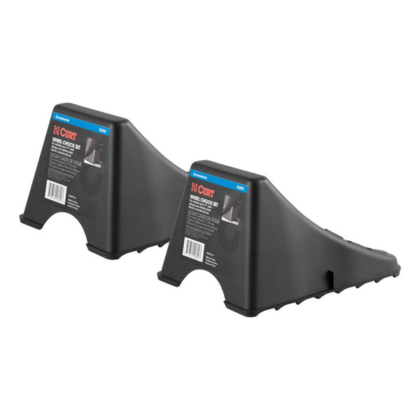 CURT Wheel Chock Set (Up To 17" Wide Wheels) | Australian Tow Spares