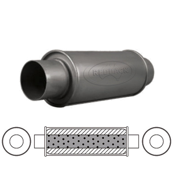 5" Round, 12" Long, 3" Centre/Centre, Glass Packed | Australian Tow Spares