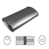 8" x 5" Oval, 14" Long, 3" Offset/Centre, Glass Packed - Chambered (No Spigots) | Australian Tow Spares