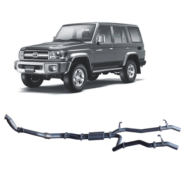 Redback Extreme Duty Twin Exhaust for Toyota 76 Series Landcruiser (03/2007 - 10/2016) | Australian Tow Spares
