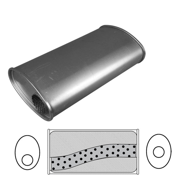 11" x 6" Oval, 18" Long, 3" Offset/Centre, Megaflow (No Spigots) | Australian Tow Spares