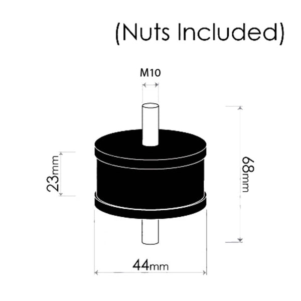 Cotton Reel Mounts - ID 48mm, ROUND, M10X1.25 | Australian Tow Spares
