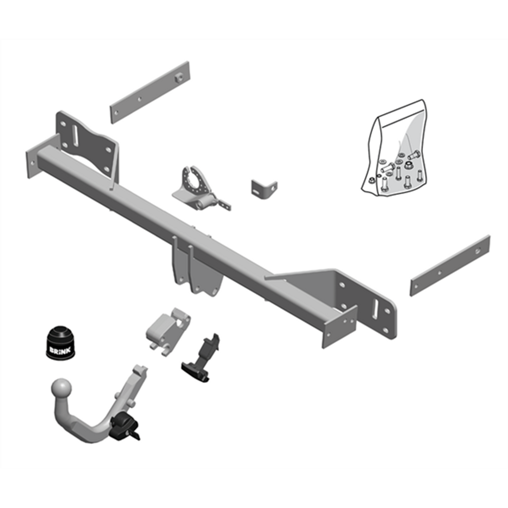 Brink Towbar European for MERCEDES-BENZ B-CLASS (11/2011 - 12/2018), MERCEDES-BENZ A-CLASS (06/2012 - 08/2015)