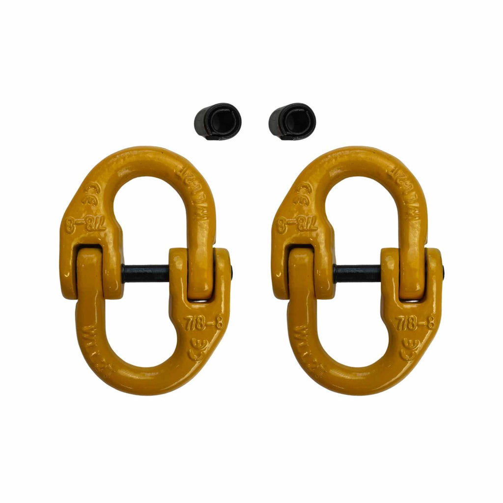 TAG 2T G80 Trailer Safety Chain Kit 8mm Eye Sling Hooks & Hammer Lock Connectors