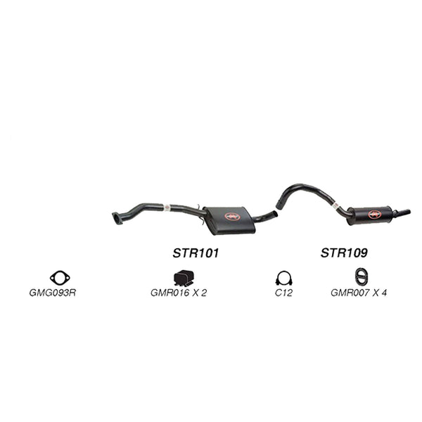 Redback Performance 2.5" Exhaust System for Holden Commodore VL V8 5.0 Wagon | Australian Tow Spares