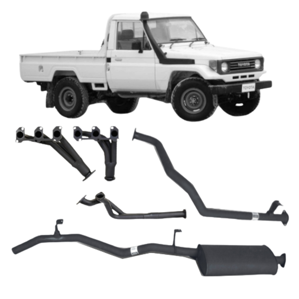Redback Performance Headers and Exhaust for Toyota Landcruiser 75 and 78 Series 4.2L 1HZ | Australian Tow Spares