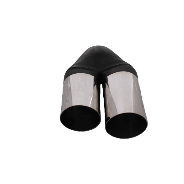 Redback Twin Exhaust Tip 2" Inlet Twin 2.5" Outlet 9" Long Double Wall | Australian Tow Spares