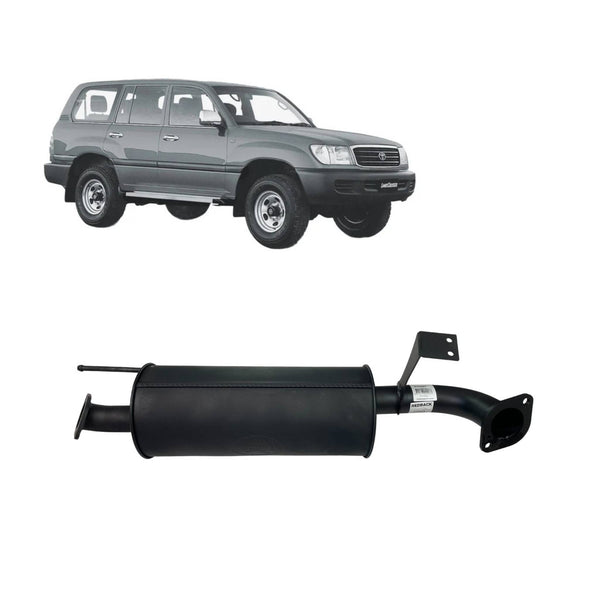 Redback Performance Centre Muffler Assembly for Toyota Landcruiser 105 Series Wagon 4.2L 1HZ & 4.5L FZ (03/1998 - 10/2007) | Australian Tow Spares