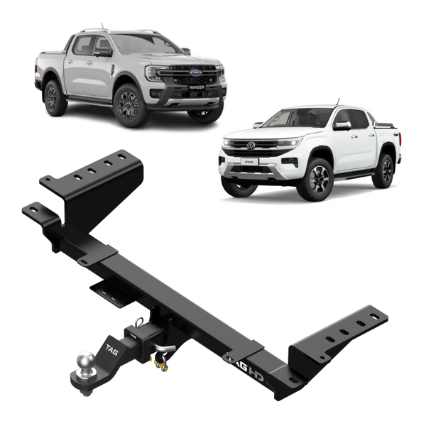 TAG Heavy Duty Towbar & Direct Fit Wiring for Next-Gen Ford Ranger (06/2022 - 12/2024), Volkswagen Amarok (12/2022 - on) - Styleside Utes | Australian Tow Spares