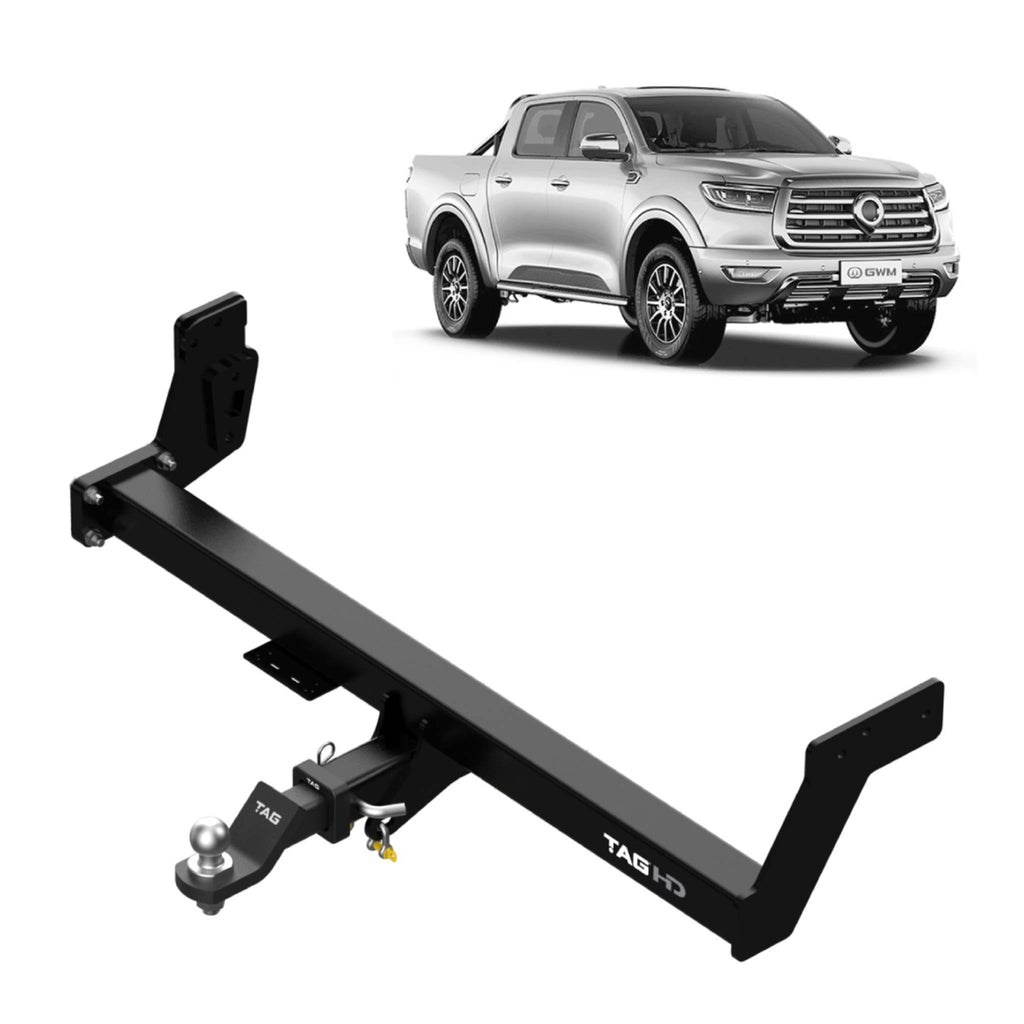 TAG Heavy Duty Towbar & Direct Fit Wiring Harness for Great Wall Cannon (09/2020 - On) / Tow mode: No