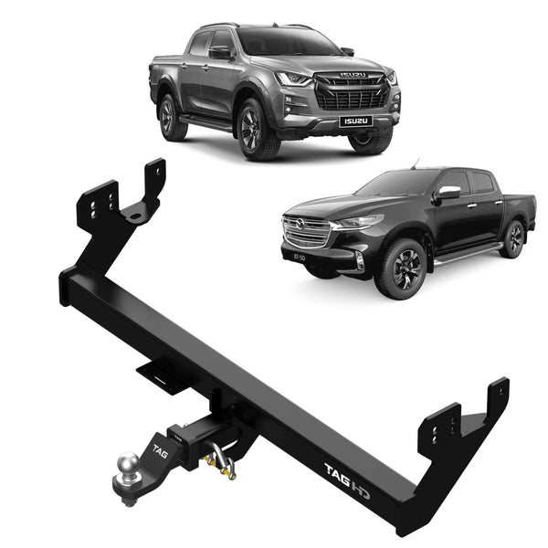 TAG Heavy Duty Towbar & Direct Fit Wiring for Mazda BT-50 & Isuzu D-MAX (07/2020 - on) | Australian Tow Spares