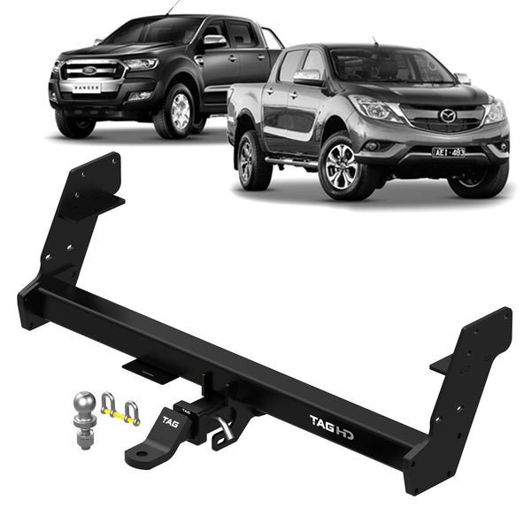 TAG Heavy Duty Towbar & Direct Fit Wiring Kit for Ford Ranger PX2 PX3 Styleside Tub Models (06/2016 - 06/2022) | Australian Tow Spares