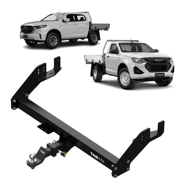 TAG Extended Towbar & Direct Fit Wiring for Mazda BT-50 & Isuzu D-MAX (07/2020 - on) - Extended Cab Chassis Without Step | Australian Tow Spares