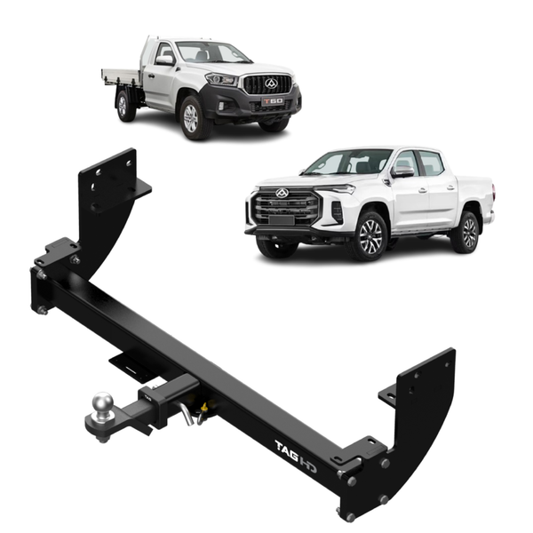 TAG Heavy Duty Towbar & Universal Wiring for LDV T60 & T60 Max All Models Including Megatub (03/2024 - On) | Australian Tow Spares