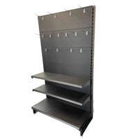 Heavy Duty Retail Display Rack (with Peg Board Gondola and Base Rack Shelving) - 1200W x 2100H x 450D