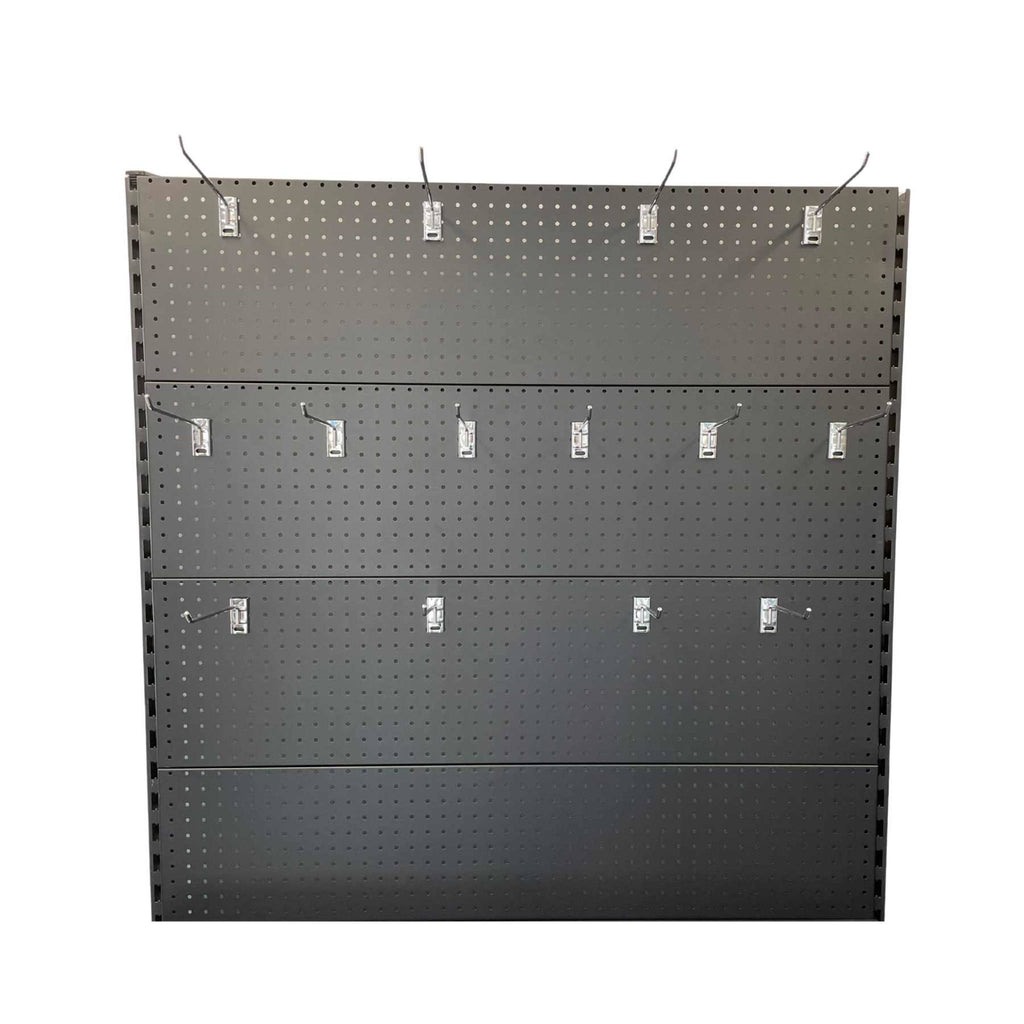 Heavy Duty Retail Display Rack (with Peg Board Gondola and Base Rack Shelving) - 1200W x 2100H x 450D