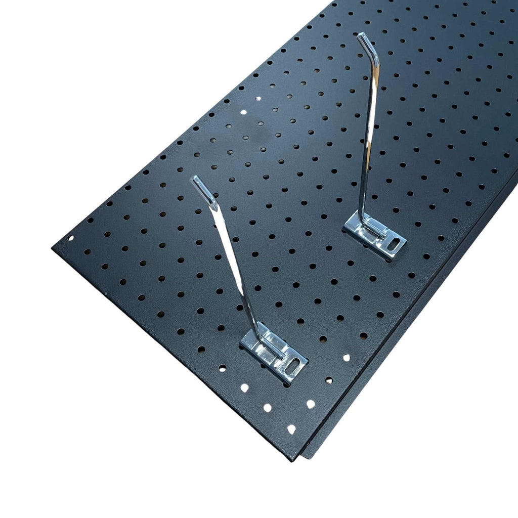 Heavy Duty Retail Display Rack (with Peg Board Gondola and Base Rack Shelving) - 1200W x 2100H x 450D