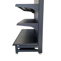 Heavy Duty Retail Display Rack (with Peg Board Gondola and Base Rack Shelving) - 1200W x 2100H x 450D