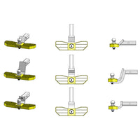 TAG Heavy Duty Serrated Hitch Step In Yellow - Universal Towbar Ballmount Attachment