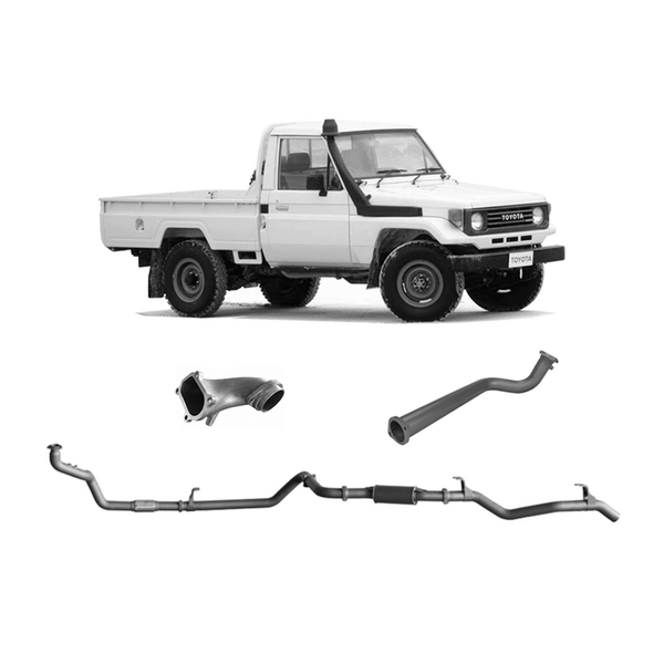 Redback Extreme Duty Exhaust for Toyota Landcruiser 75 Series Leaf Suspension Front with 1HD Conversion | Australian Tow Spares