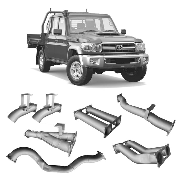 Redback Extreme Duty Twin 4" Exhaust for Toyota Landcruiser 79 Series | Australian Tow Spares