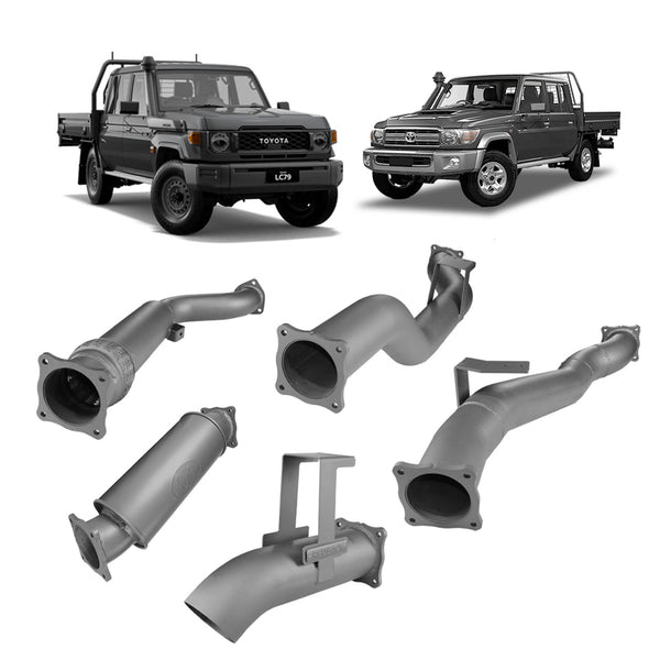 Redback Extreme Duty 4" Turbo Back Exhaust for Toyota Landcruiser 79 Series Dual Cab (2012 - 2024) | Australian Tow Spares