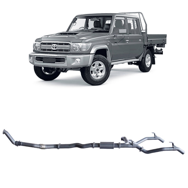 Redback Extreme Duty Twin Exhaust for Toyota Landcruiser 79 Series Double Cab (10/2012 - 10/2016) | Australian Tow Spares