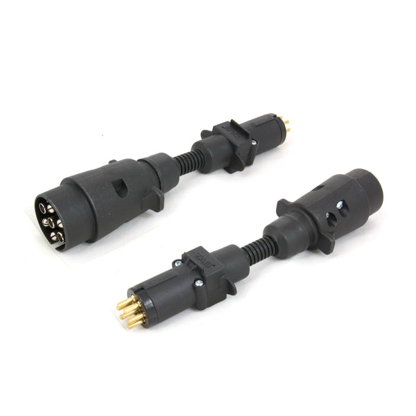 TAG Trailer Adapter - 7 Pin Large Round Plug to 7 Pin Small Round Socket | Australian Tow Spares