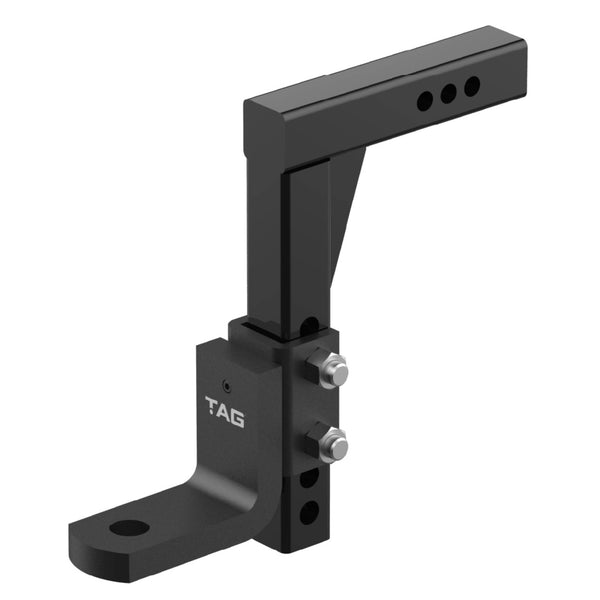 TAG Adjustable Heavy Duty Tow Ball Mount 90° Face, 50mm Square Hitch - 360mm Drop, 385mm Rise | Australian Tow Spares