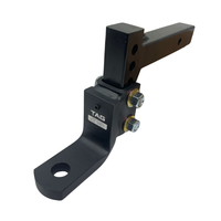 TAG Adjustable Heavy Duty Tow Ball Mount 90° Face, 50mm Square Hitch - 174mm Drop, 199mm Rise