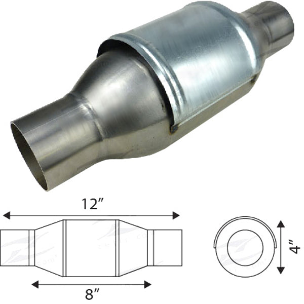 Redback 2" Universal 400 Cell Catalytic Converter (Euro II) - Small Body Round | Australian Tow Spares
