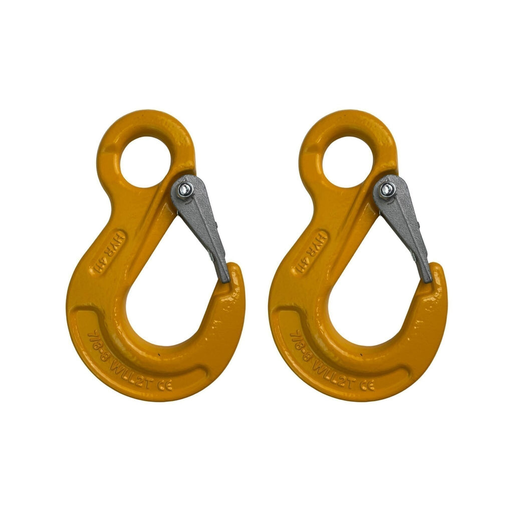 TAG 2T G80 Trailer Safety Chain Kit 8mm Eye Sling Hooks & Hammer Lock Connectors