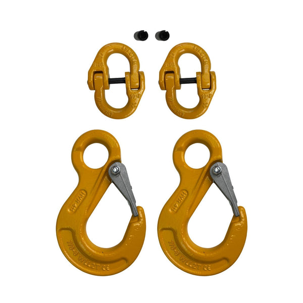 TAG 2T G80 Trailer Safety Chain Kit 8mm Eye Sling Hooks & Hammer Lock Connectors | Australian Tow Spares