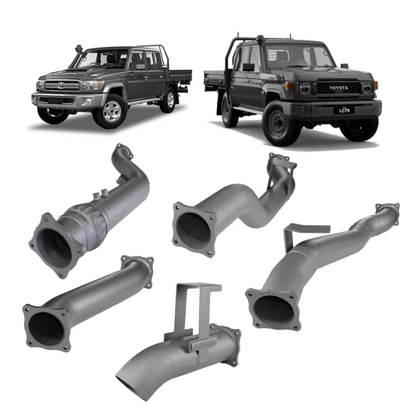 Redback Extreme Duty 4" Exhaust Turbo Back Kit for Toyota Landcruiser 79 Series (2016 - on) | Australian Tow Spares
