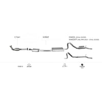 Redback Standard Replacement Exhaust for Ford Falcon  EF EL AU  ( (08/1994 - 09/2002)