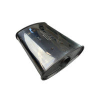 2.25" 10" x 4"  14" Lukey Turb O/C Triple Flow Muffler 430  Stainless Steel
