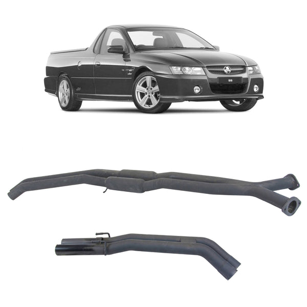 Twin 2.5" Catback Exhaust For Holden Commodore VT-VU-VZ V8 Ute and Wagon with Centre Hotdogs and Rear Muffler Delete(2000 - 2007 ) | Australian Tow Spares