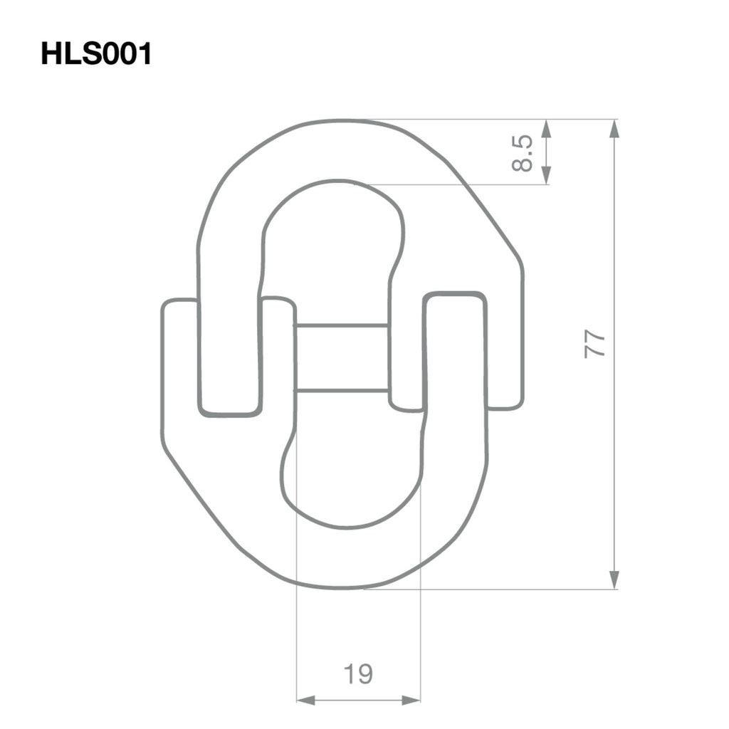 TAG 2T G80 Trailer Safety Chain Kit 8mm Eye Sling Hooks & Hammer Lock Connectors